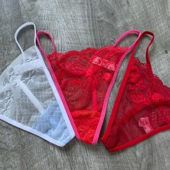 NEW Women’s 5 Pairs Lace G-String Thong Set XS/S - Picture 3 of 3